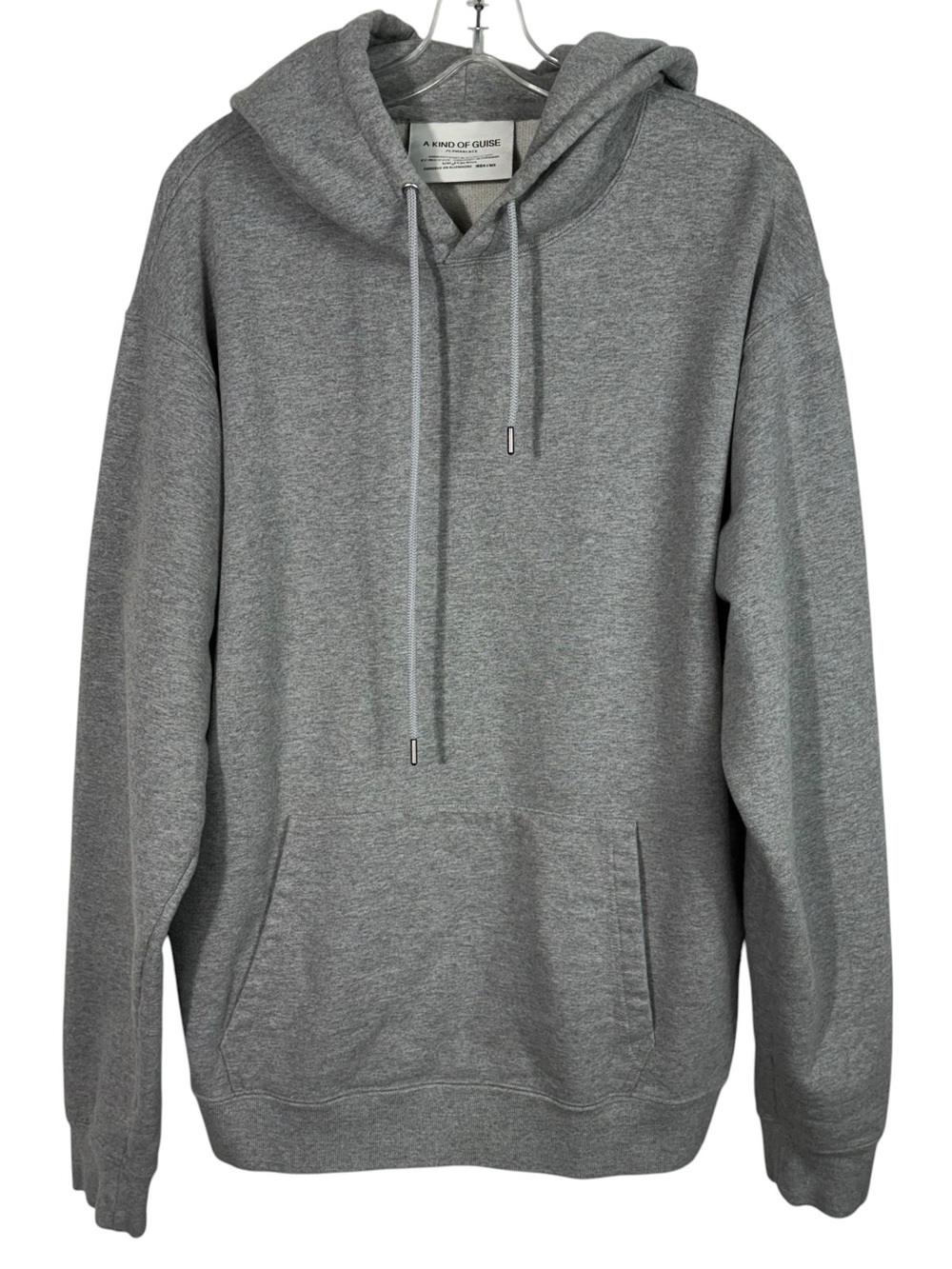A Kind Of Guise Permanents Gray Fleece Hoodie Sweatshirt Large L Minimal Luxe